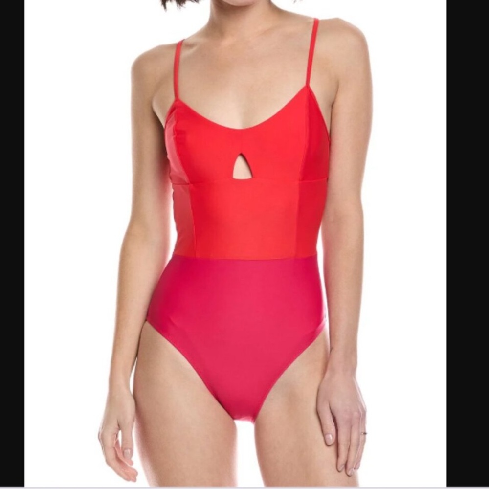 summersalt Red and Pink One-Piece Swimsuit